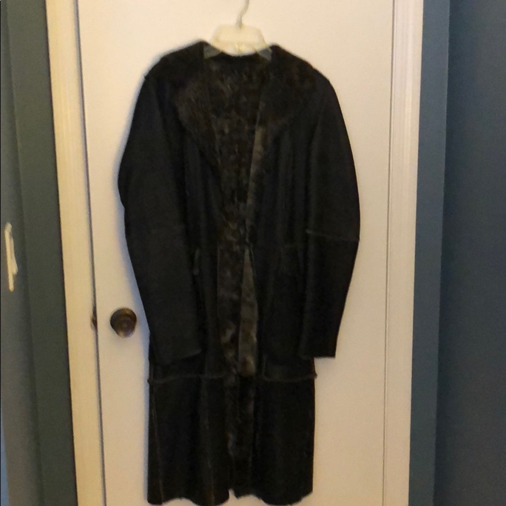 Long shearling jacket